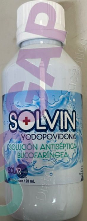 SOLVIN YODOPOVIDONA SOL ANTISEPTICA BUCOFARINGEA FCO 120 ML