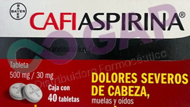 CAFIASPIRINA 500/30 MG 40 TABLETAS