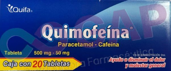 GE PARACETAMOL/CAFEINA QUIMOFEINA 500/50MG 20 TABLETAS