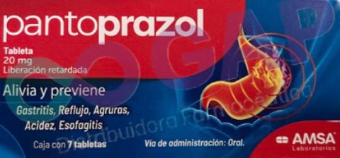 GE PANTOPRAZOL AMSA 20 MG 7 TABLETAS