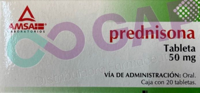 GE PREDNISONA AMSA 50 MG 20 TABLETAS