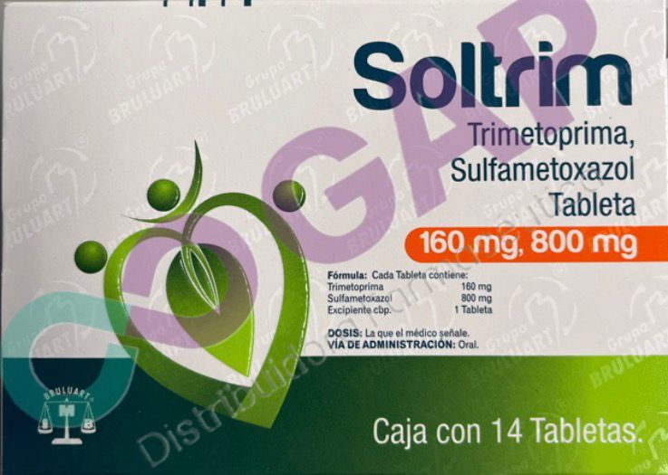 GE TRIMETOPRIMA/SULFAMETOXAZOL SOLTRIM 160/800MG 14 TABLETAS