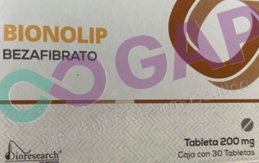 GE BEZAFIBRATO BIONOLIP 200 MG 30 TABLETAS