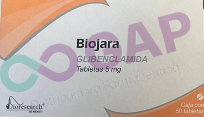 GE GLIBENCLAMIDA BIOJARA 5 MG 50 TABLETAS