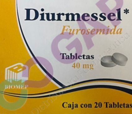 GE FUROSEMIDA DIURMESSEL 40 MG 20 TABLETAS