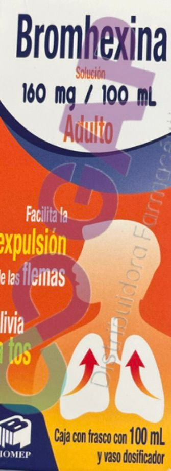 GE BROMHEXINA SOLUCION ADULTO 160MG FCO 100 ML