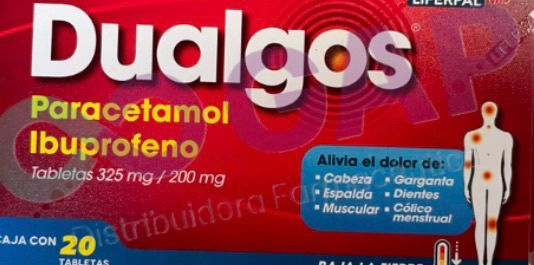 GE PARACE/IBUPRO DUALGOS 325/200MG 20 TABLETAS