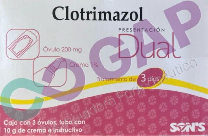 GE CLOTRIMAZOL DUAL OVULO Y CREMA 3 DIAS