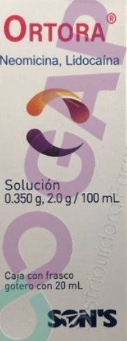 GE NEOMICINA/LIDOCAINA ORTORA SOL OTICA 20 ML