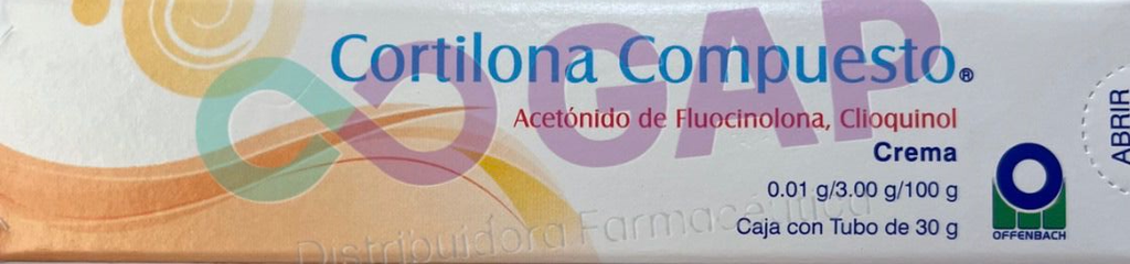 GE ACETO DE FLUOCI/CLIOQUINOL CORTILONA COMPUESTO CREMA TUBO 30 G