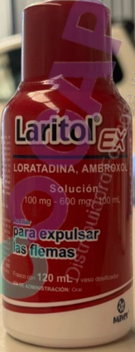 GE AMBROXOL/LORATADINA LARITOL EX SOL 120 ML