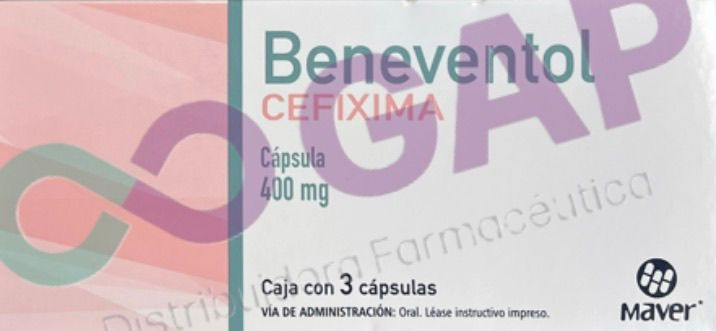 GE CEFIXIMA BENEVENTOL 400 MG 3 CAPSULAS