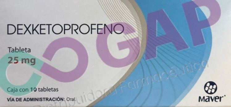 GE DEXKETOPROFENO DOXON 25 MG 10 TABLETAS