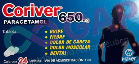 GE PARACETAMOL 650 MG C/24 TABS CORIVER