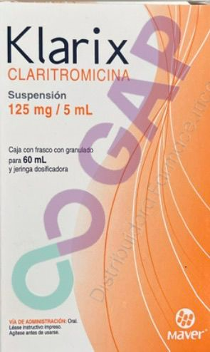 GE CLARITROMICINA KLARIX SUSP 125 MG FCO 60 ML