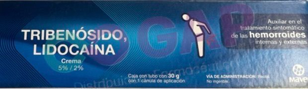 GE TRIBENOSIDO/LIDOCAINA 5%/2% CRA MAVER