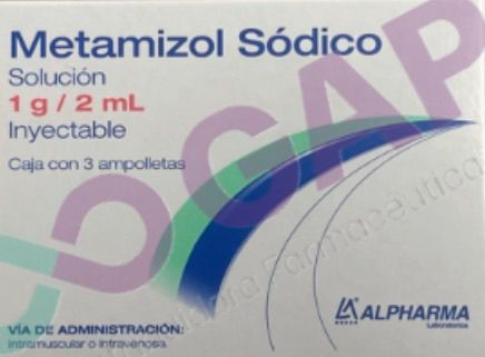 GE METAMIZOL SODICO ALPHARMA SOL INY CAJA C/3 AMP 2 ML