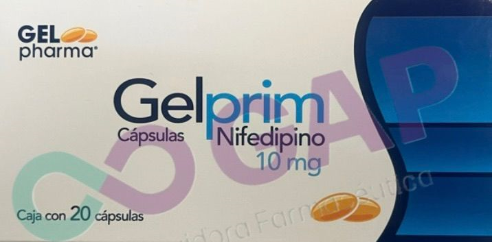 GE NIFEDIPINO GELPRIM 10 MG 20 CAPSULAS