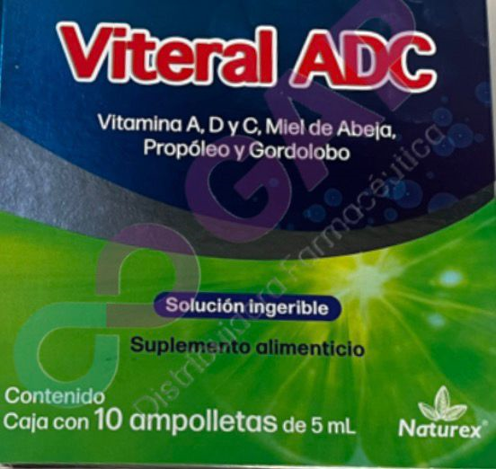 VITERAL ADC SOLUCION INGERIBLE CAJA C/10 AMP DE 5 ML