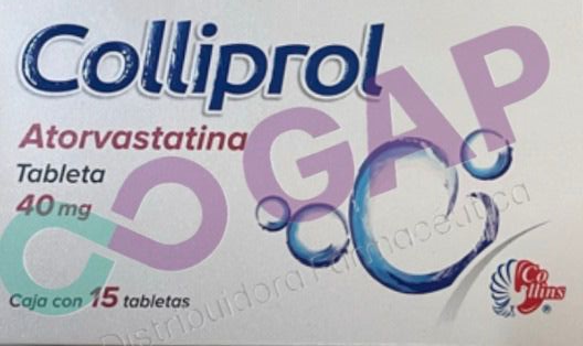 GE ATORVASTATINA COLLIPROL 40 MG 15 TABLETAS