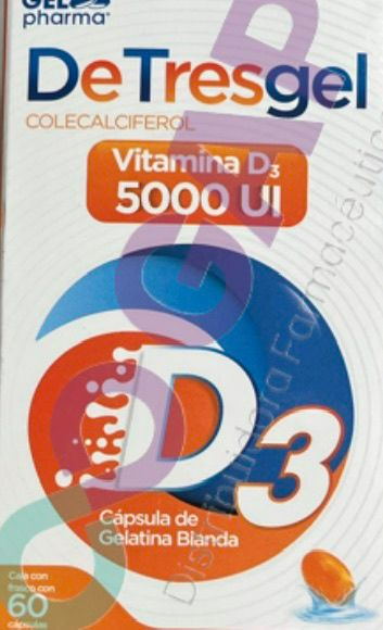 VITAMINA D3, DETRESGEL 60 CAPSULAS