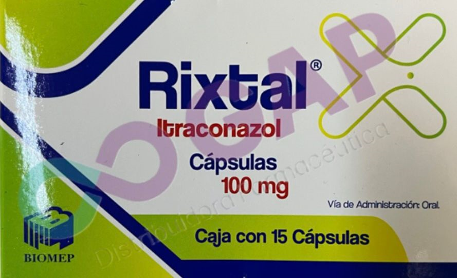 ITRACONAZOL RIXTAL 100 MG 15 CAPSULAS