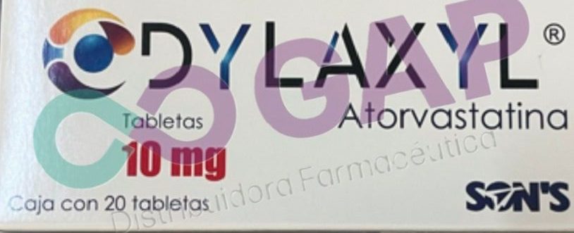 ATORVASTATINA 10 MG C/20 TAB DYLAXYL