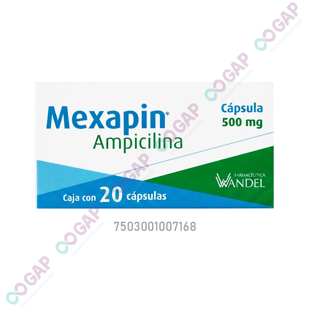 GE AMPICILINA MEXAPIN 500 MG 20 CAPSULAS | GAP